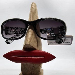 Falls Creek Designer Sunglasses Gradient Lenses Floral Frame 100%UVA